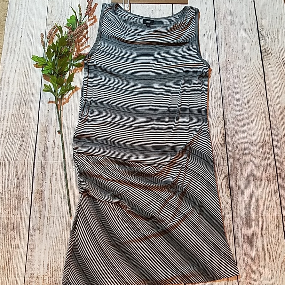Black and white striped tank top dress
